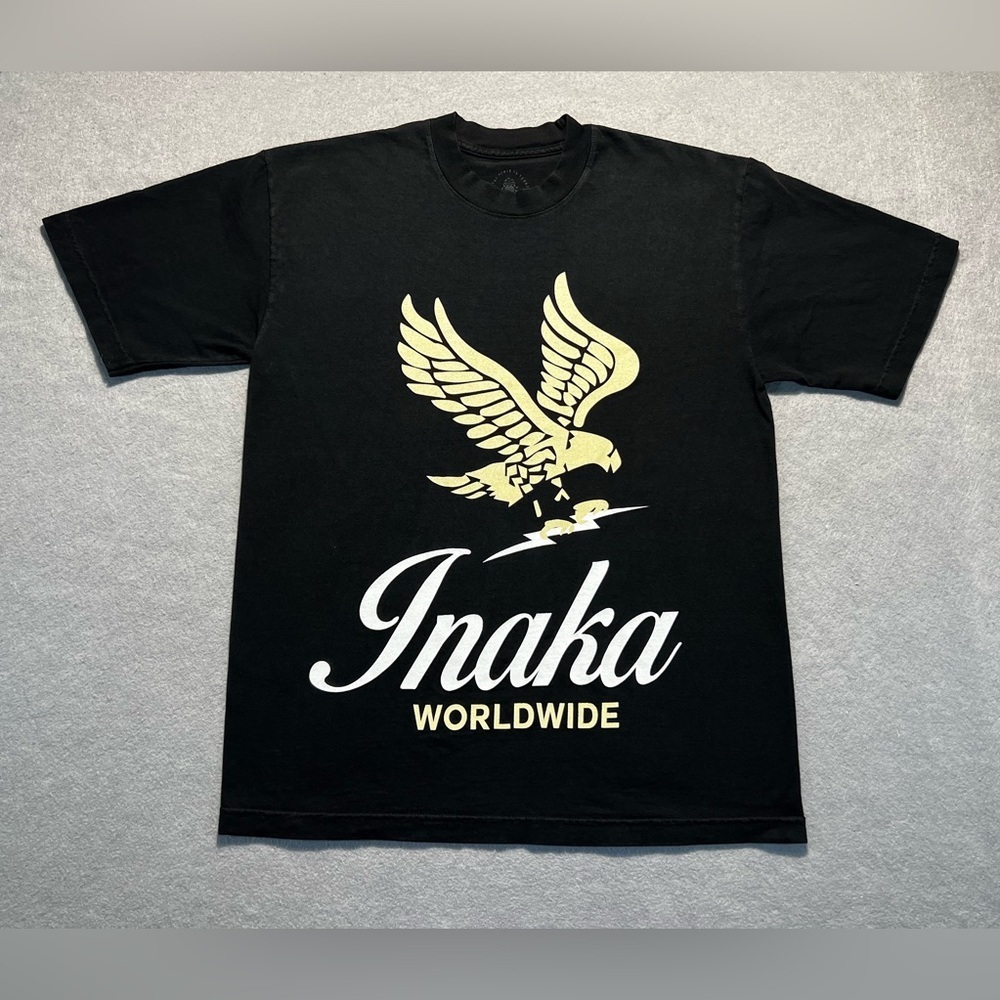 Inaka Power Worldwide Eagle Graphic T-Shirt Black Size Medium
